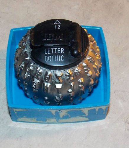 Letter Gothic 12 Pitch IBM Selectric Electric Typewriter Ball Font Removable