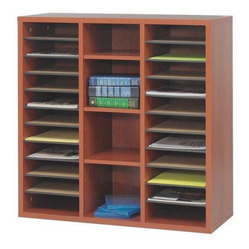 1950 SAFCO Apres Literature Organizer Cherry Bookshelf SAF 9441CY 30&#034; X 30&#034; NEW