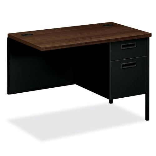 Metro Classic Workstation Return, Right, 42w x 24d, Columbian Walnut/Black