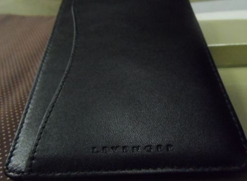 NIB SOFT BLACK LEVENGER SHIRT POCKET BRIEFCASE W LEXUS LOGO &amp; MAGNIFIER &amp; PAPER