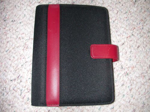 Franklin covey 365 black red synthetic compact planner binder 6-ring for sale