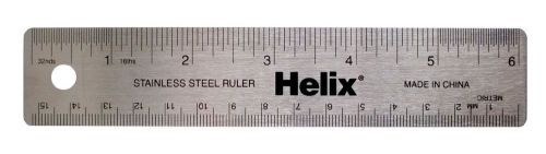 New helix stainless steel 6-inch ruler (13006) for sale