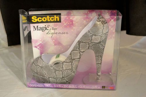 SCOTCH 3M Dispenser With Magic Tape 2 TONE GRAY HIGH HEEL NEW