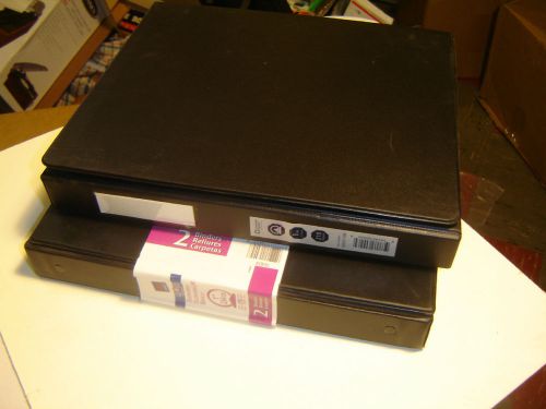 NEW PLAIN BLACK LOOSE LEAF BINDERS ONE INCH