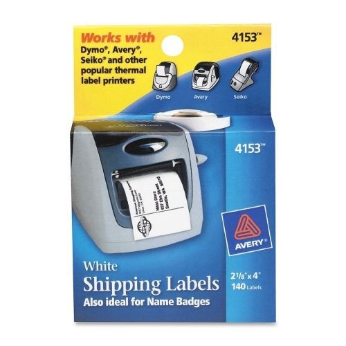 Avery Multipurpose Label - 4&#034;Wx2.13&#034;L - 140 / Box - Rectangle - White