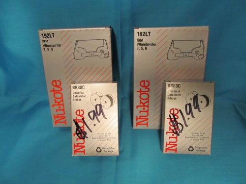 Nu-kote, Lot of 2,IBM Wheelwriter 3,5,6, #192LT &amp; #BR8OC Universal Calc. Ribbbon