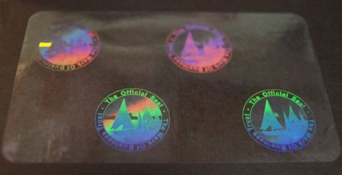 10 Hologram Mark of Business Self Stick ID Overlays, Thin .05 Mil