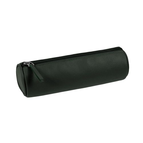 Round pencil holder - Dark Green - Smooth Calfskin - Leather