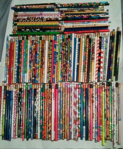 211 pencils 2 bendy pencils 3 top erasers and 3 pens