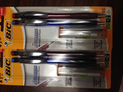 (LOT OF 2) Bic Atlantis Mechanical Pencil - 0.7 Mm Lead Size - 42229 - NEW