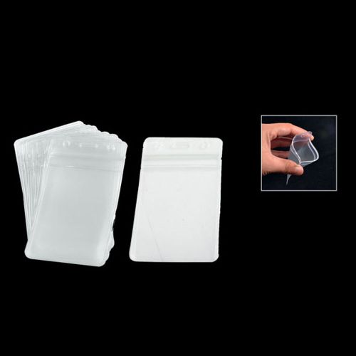 10 pcs soft plastic vertical business id card badge holders for sale