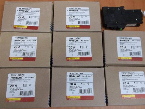 LOT OF 10 SQUARE D HOM120CAFI 1 POLE 20 AMP 120V COMBINATION ARC FAULT NEW