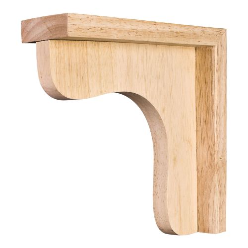 White Birch- Traditional Wood Bar Bracket Corbel. 2-1/2&#034; x 8&#034; x 8&#034;-  # COR8-1