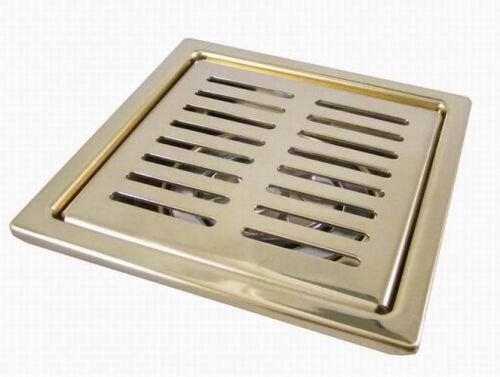 Gold Stainless Steel Floor Register 5.1&#034; X 5.1&#034;, LU13PB