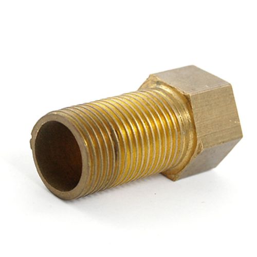 Air pipe gold tone male to female threaded connector for sale