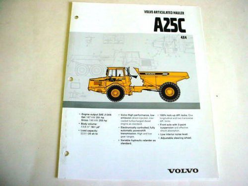 Volvo A25C 4x4 Articulated Truck Brochure