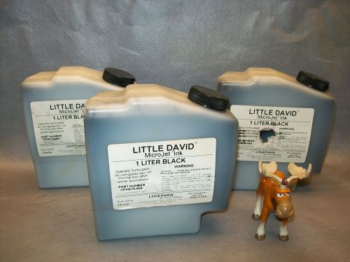 Little David CPMA75-608 Black Ink Cartridge 1-Liter Lot of 3