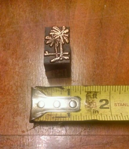 Antique Palm Tree Printer Block