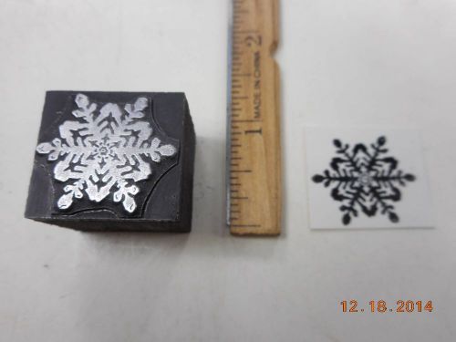 Printing Letterpress Printers Block, 6 Point Star Snowflake