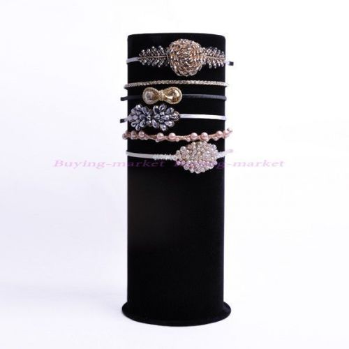 Top Luxury Black Velvet Big T-Bar Jewelry head band Display Stand Organizer P91