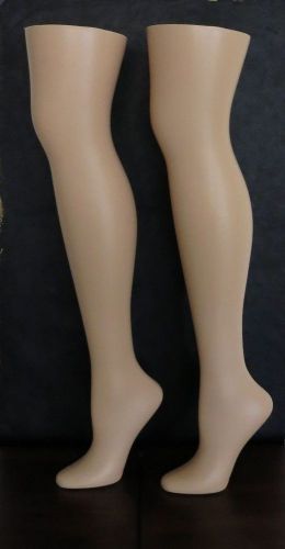 (2)Vintage RPM Ind.#W-44 Free Standing Mannequin Legs Sock Hosiery Display Foot.
