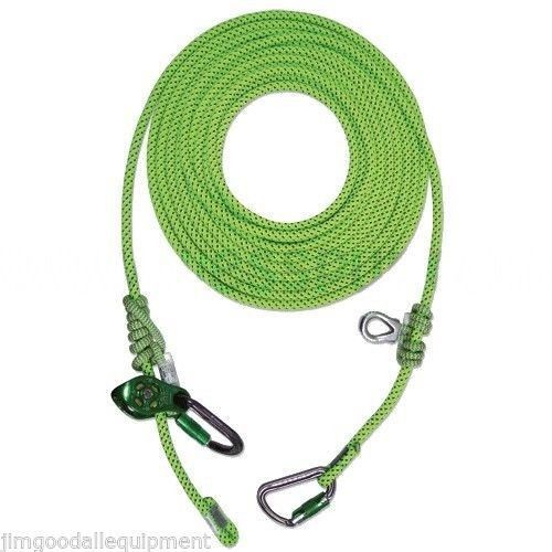 Tree climber flipline-lanyard,ce,moveable prusik,&amp; pulley slack tender,3m/10 ft for sale