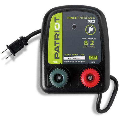 PATRIOT PE2 ELECTRIC 110V/AC FENCER 2 MILE/8 ACRE,FENCE ENERGIZER