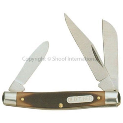 8.5 cm Long Schrade Old Timer Middleman Stockman Pocket Knife Skinning Hunting