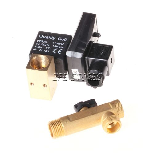 110v 1/2&#034; automatic electronic timed air compressor tank drain valve brand new for sale