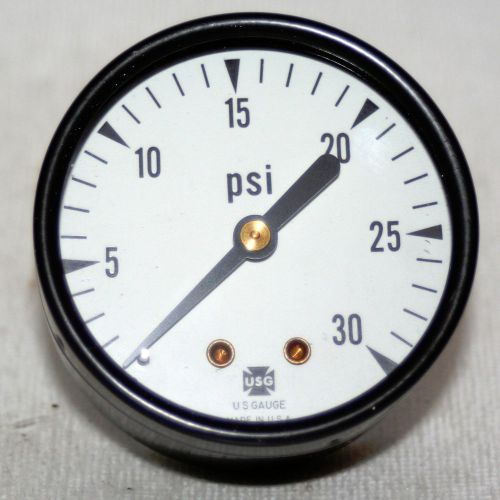 30 PSIG  2&#034; IN DIAL 1/8&#034; NPT PRESSURE GAUGE  USG NEW