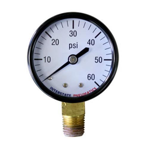 2 -1/2 Inch 60 PSI - 1/4 Inch NPT Bottom Mount Pressure Gauge - G2022-060