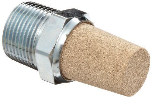 Parker em37 em series sintered bronze muffler/filter  3/8&#034; npt male  11/16&#034; hex for sale