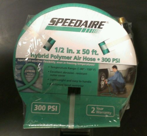 2 Speedaire 1/2&#034;x50&#039; Polymer 300PSI air compressor hose flexzilla pneumatic