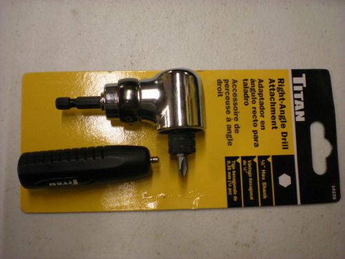 Titan 16235 Right-Angle 90 degree Drill Attachment Bit Driver 1/4&#034; Hex Shank