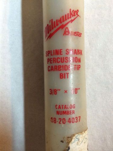 Milwaukee 48-20-4037 Spline Bit 3/8&#034; X 10&#034; 2 Cutter Head