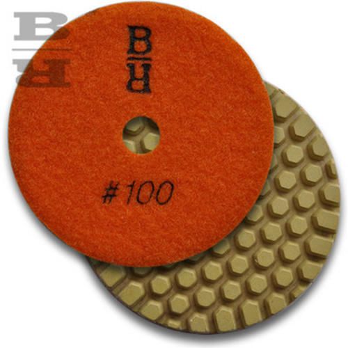 Buddy rhodes 4&#034; 100 grit dry dhex concrete countertop wet dry polishing pad 6mm for sale