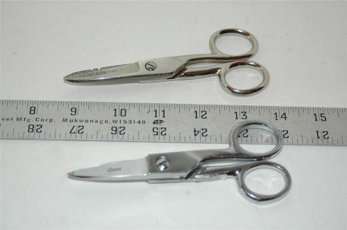 2 Pair Avionics Scissors Heritage 100C, Clauss 12700C Aviation Tool Exc Cond