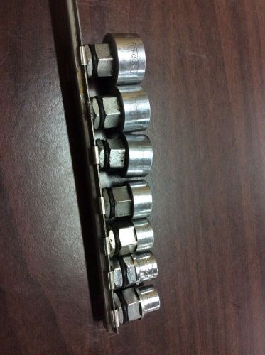 Snap on 7 piece af socket set stubby close quarters 3/8 drive sae af120a-af240a for sale