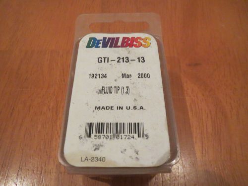 New Devilbiss GTI 1.3 Fluid Tip (GTI-213-13)