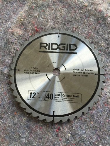 Ridgid 12&#034; Carbide Teeth 1&#034; Arbor