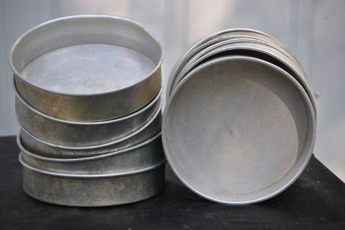 ALUMINUM COMMERCIAL ROUND CAKE  BAKING PAN 8&#034; x 2&#034;