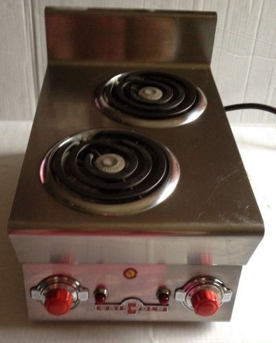 Vintage Griswold Stainless Steel Commerical 2 Burner Cooktop Kitchen Restaurant