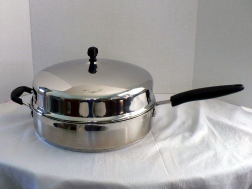 Calphalon kitchen essentials 5 qt 2-handle large saute pot roast pan tall lid for sale