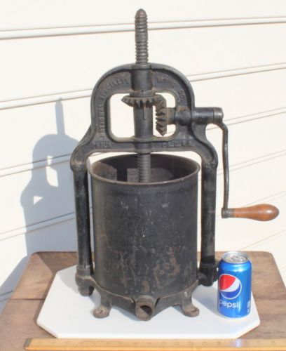 Antique 1897 National 8 Qt. Sausage Press Stuffer Wine Fruit Lard Cider Vintage