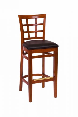 New Commercial Restaurant Wooden Pennington Window Pane Bar Stool