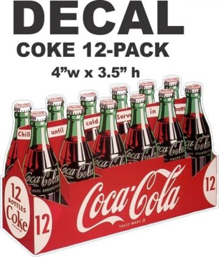Coke Coca Cola 12 Pack Decal / Sticker - Very Nice