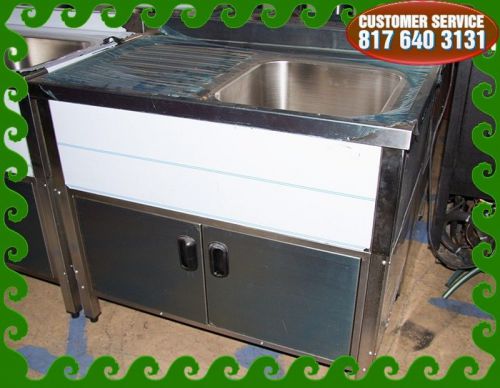 Single Compartment 0 Self Contained Kitchen Sink w/Drain Board