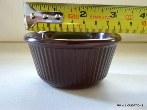 Lot of 48 3oz fluted Ramekin Carlisle 411-S282-69  melamine Chocolate brown