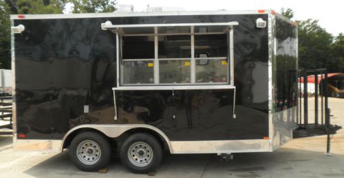 Concession Trailer 8.5&#039;x14&#039; Black - Food Vending Concession Event