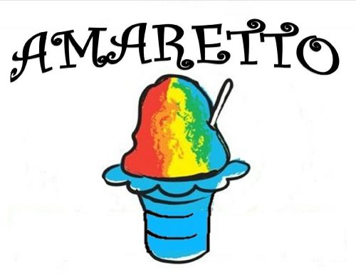 AMARETTO SYRUP MIX Snow CONE/SHAVED ICE Flavor QUART